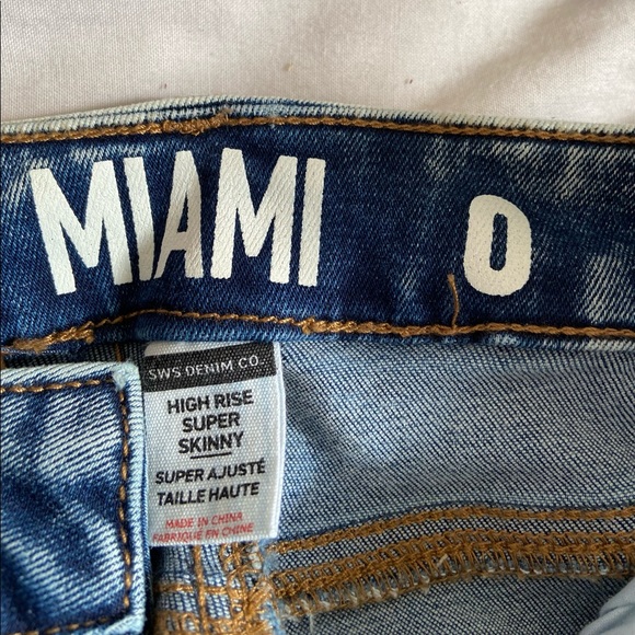 urban planet - light blue super skinny high rise jeans - Picture 3 of 3